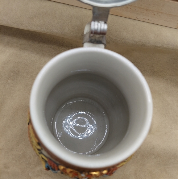 Vintage Ceramic Thewalt German Beer Stein with Lid Lions Rampant Renaissance - Picture 6 of 8